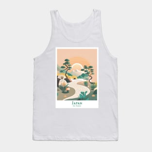 Serene Sunrise in a Japanese Zen Garden Tank Top